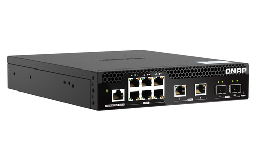 QNAP QSW-M2106R-2S2T network switch Managed L2 10G Ethernet (100/1000/10000) 1U Black