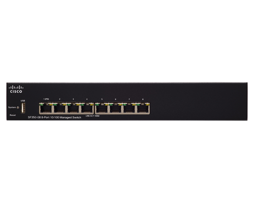 Cisco SF350-08 Managed Switch | 8 10/100 Ports | Limited Lifetime Protection (SF350-08-K9-UK)