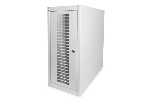 Digitus Computer housing with glass door, rolling, lockable, with ventilation slits