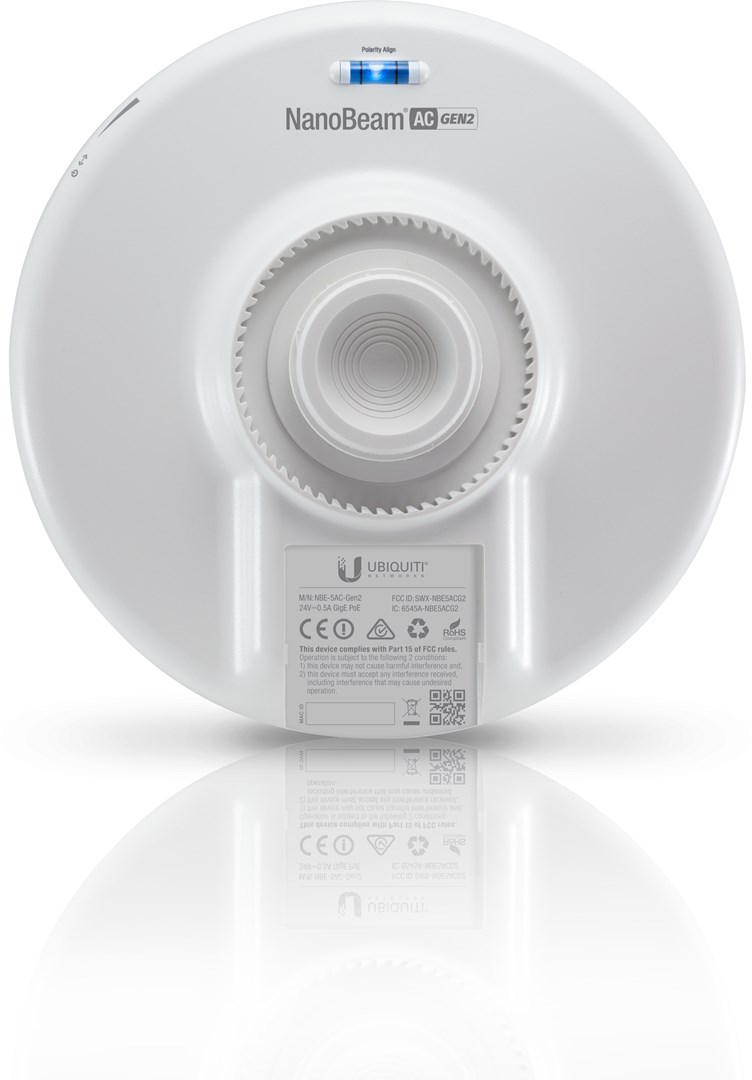 Ubiquiti NanoBeam 5AC Gen 2 Network bridge 450 Mbit/s White