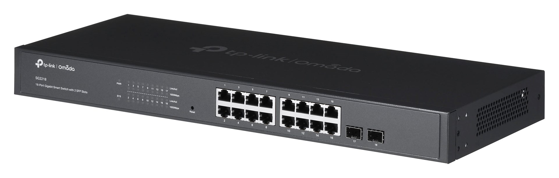 TP-Link JetStream 16-Port Gigabit Smart Switch with 2 SFP Slots