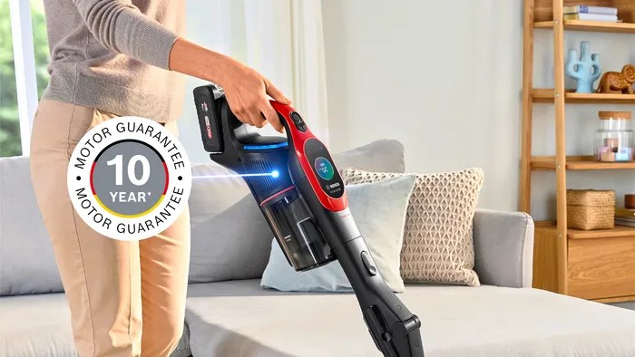 Bosch BCS1041PET stick vacuum/electric broom Battery Dry HEPA Bagless 0.4 L 23.5 W Black, Red 4 Ah