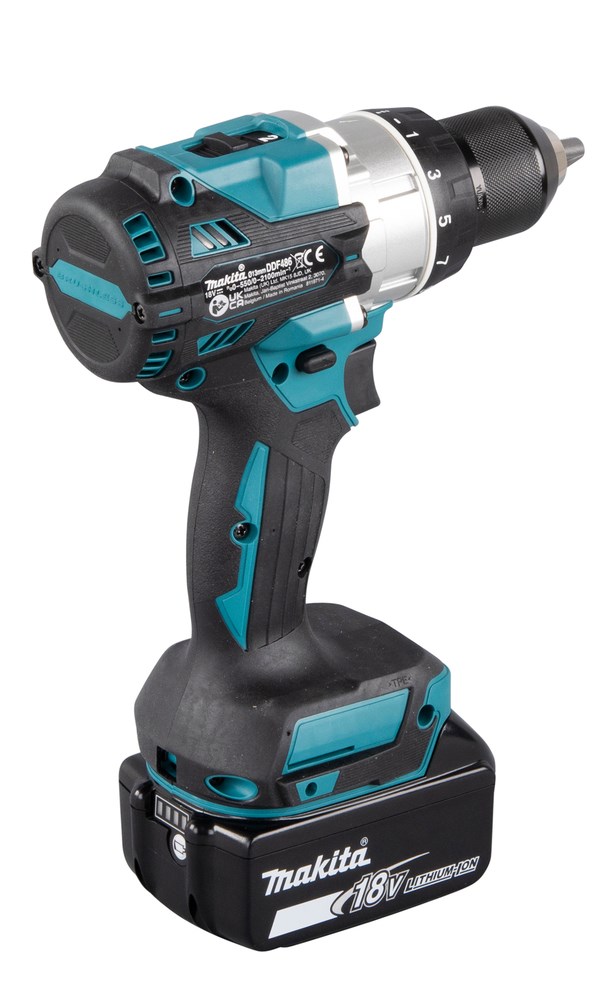 Makita DDF486RTJ drill 2100 RPM 2.6 kg Black  Blue