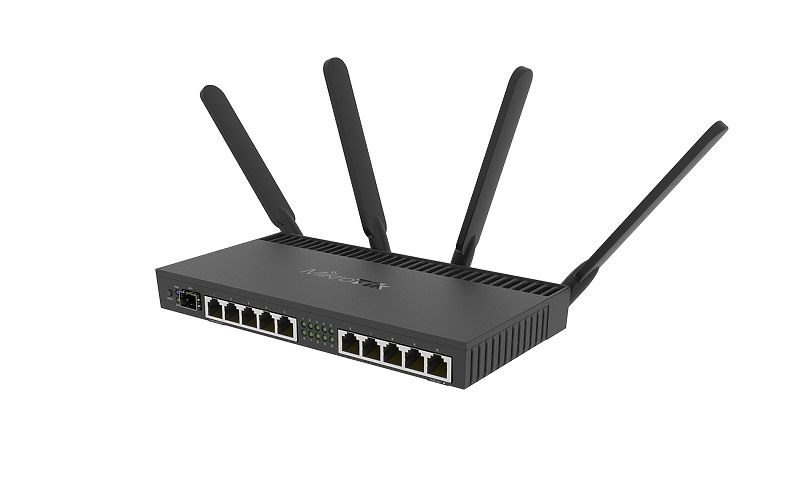 Mikrotik RB4011iGS+5HacQ2HnD-IN wireless router Gigabit Ethernet Dual-band (2.4 GHz / 5 GHz) Black