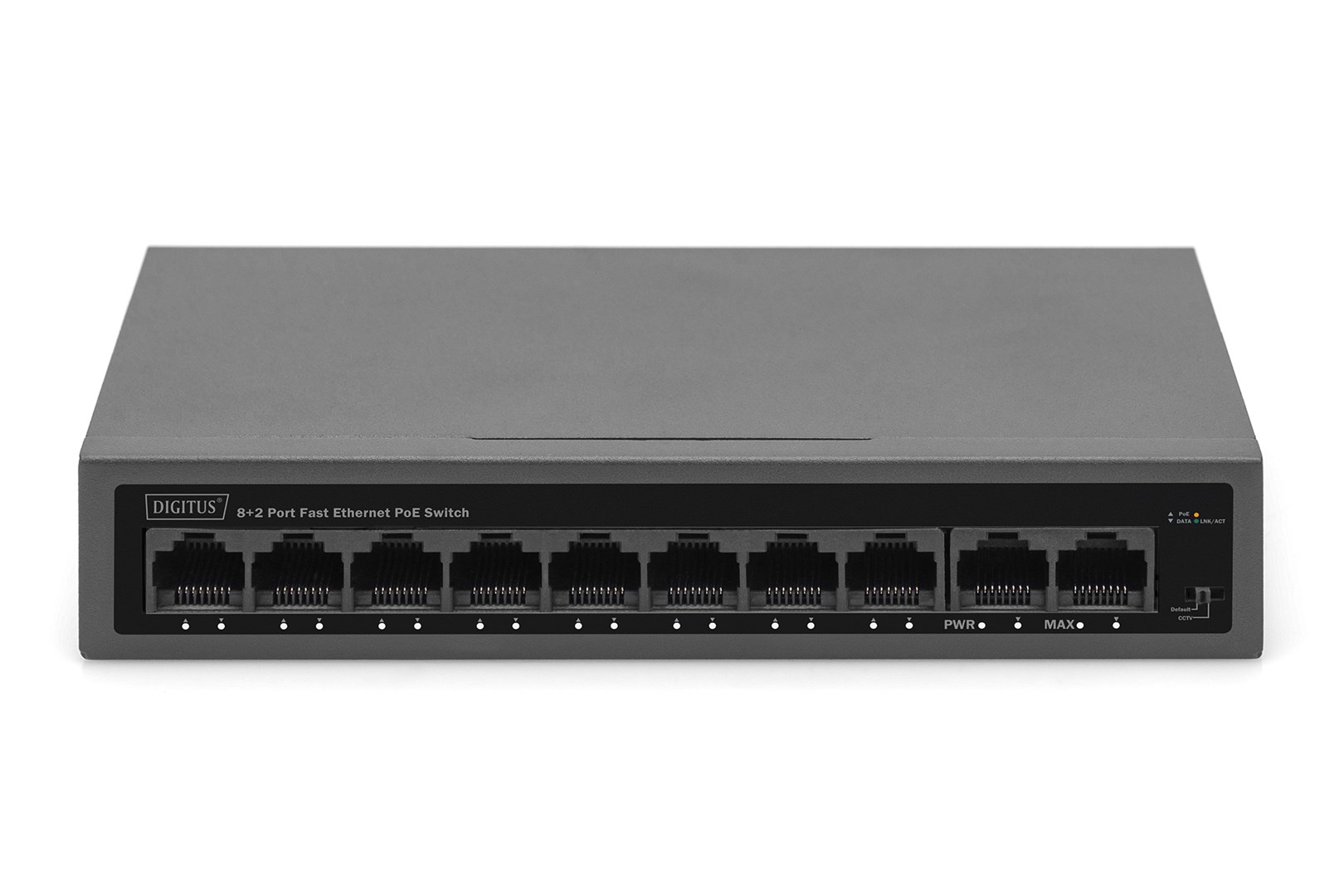 Digitus 8- Port Fast Ethernet PoE Networkswitch, Desktop, unmanaged, 60 W, af/at