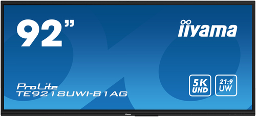 iiyama 92” Ultra-wide Interactive 5K UHD display with 21:9 panoramic view