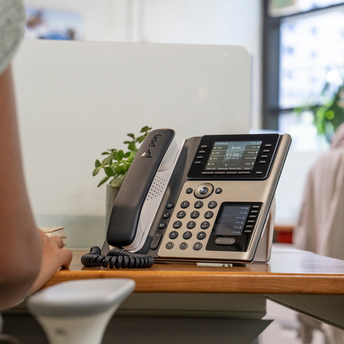 Poly Edge E400 IP Phone and PoE-enabled
