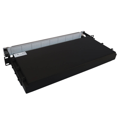 Tripp Lite Preloaded Fiber Panel, 1U - 2x (12x LC/LC Duplex M/M) 24F Trunk Cables, OS2 Singlemode, 10 m (32.8 ft.)