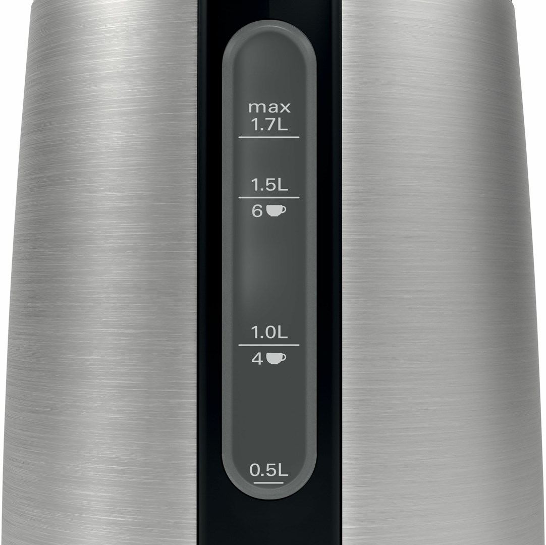Bosch TWK3P420 electric kettle 1.7 L 2400 W Black, Stainless steel