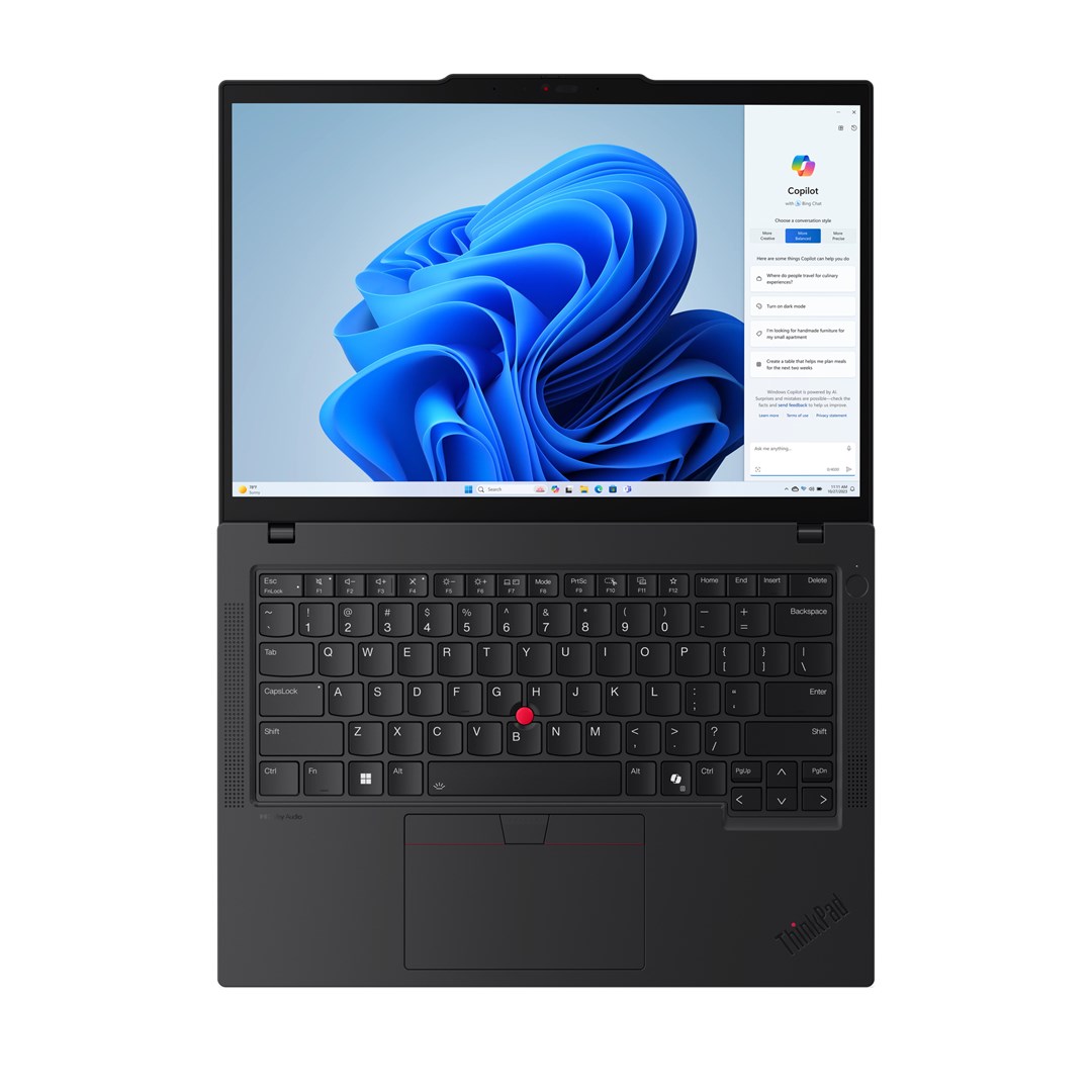 Lenovo ThinkPad T14 Gen 5 (Intel) Intel Core Ultra 7 155U Laptop 35.6 cm (14") WUXGA 16 GB DDR5-SDRAM 512 GB SSD Wi-Fi 6E (802.11ax) Windows 11 Pro English Black
