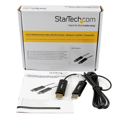 StarTech.com KM Switch Cable with File Transfer for Mac and PC - USB 2.0