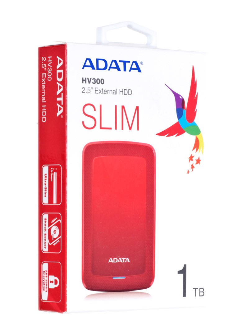 ADATA HV300 external hard drive 1 TB 2.5" USB 3.2 Gen 1 (3.1 Gen 1) Red