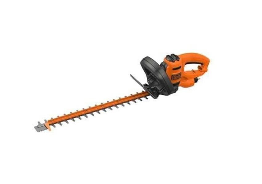 Black & Decker Black + Decker Elektro-Heckenschere (500W  50 cm Schwertlänge  22 mm Schnittstärke  Bügel-Zweithandgriff und transparentem Handschutz  für mittlere bis große Hecken)