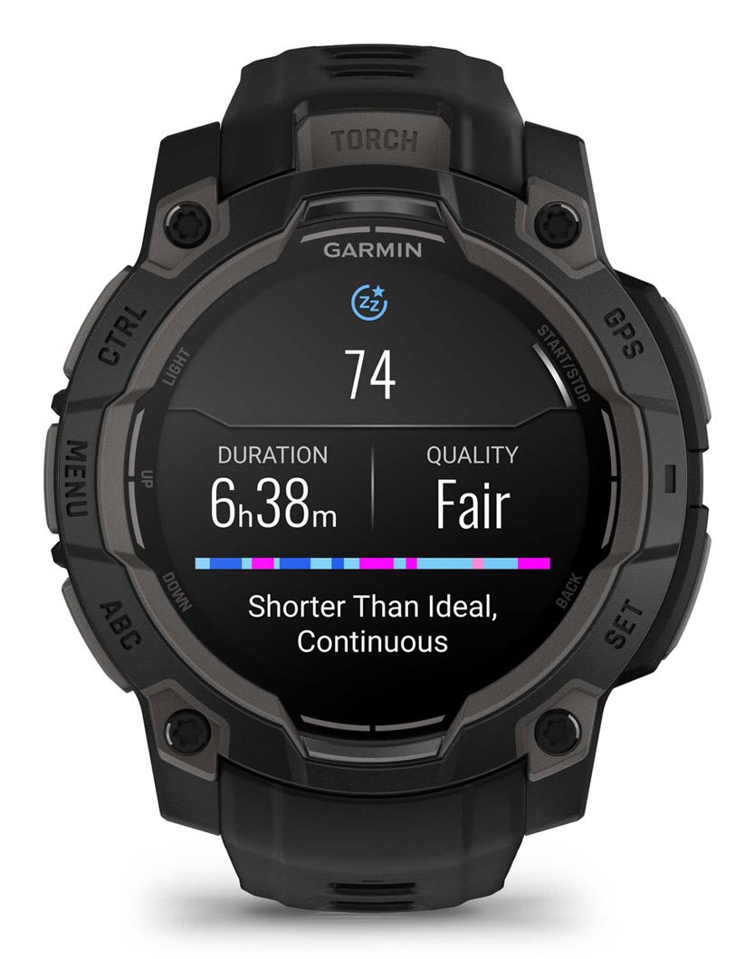 Garmin Instinct 3 AMOLED 3.05 cm (1.2") 45 mm Digital 390 x 390 pixels Touchscreen Black GPS (satellite)