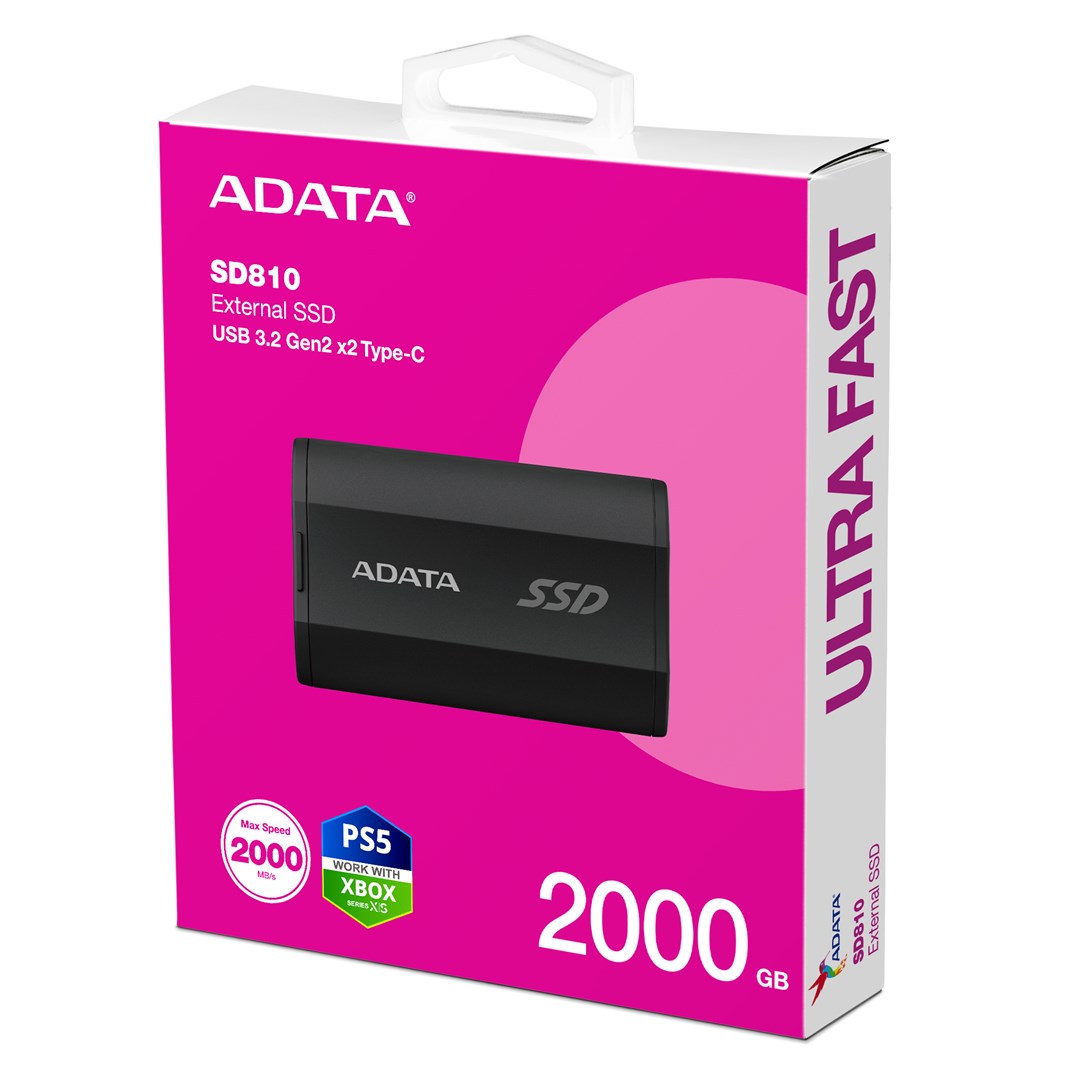 ADATA SD810 2 TB USB Type-C USB 3.2 Gen 2x2 Black