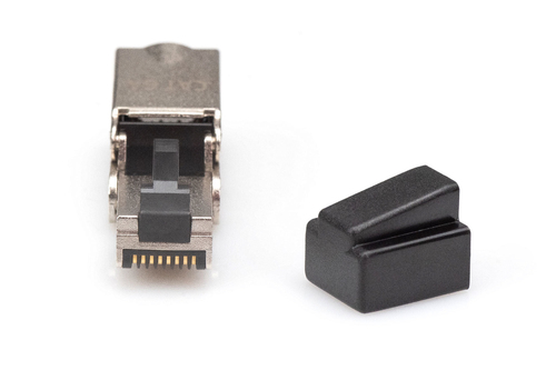 Digitus CAT 6A field connector, angled, STP with dust cap, bend protection