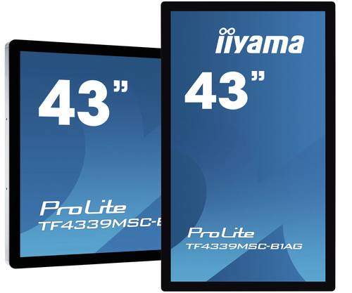 iiyama ProLite 43" 12pt Open Frame PCAP interactive large format display with touch through glass function