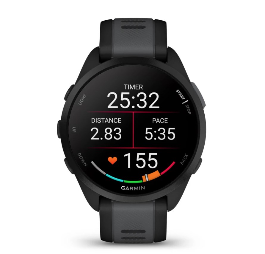 Garmin Forerunner 165 3.05 cm (1.2") AMOLED Digital 390 x 390 pixels Touchscreen Black GPS (satellite)