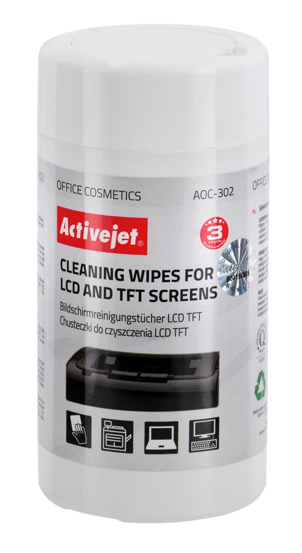 Activejet AOC-302 LCD matrix wipes 100 pcs.