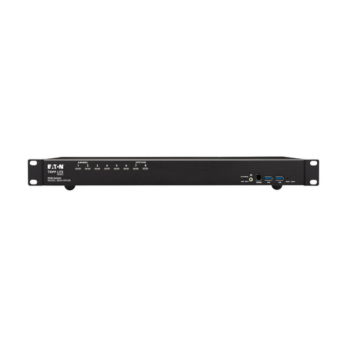 Tripp Lite B024-DPU08 8-Port DisplayPort/USB KVM Switch with Audio/Video and USB Peripheral Sharing, 4K 60 Hz, 1U Rack-Mount