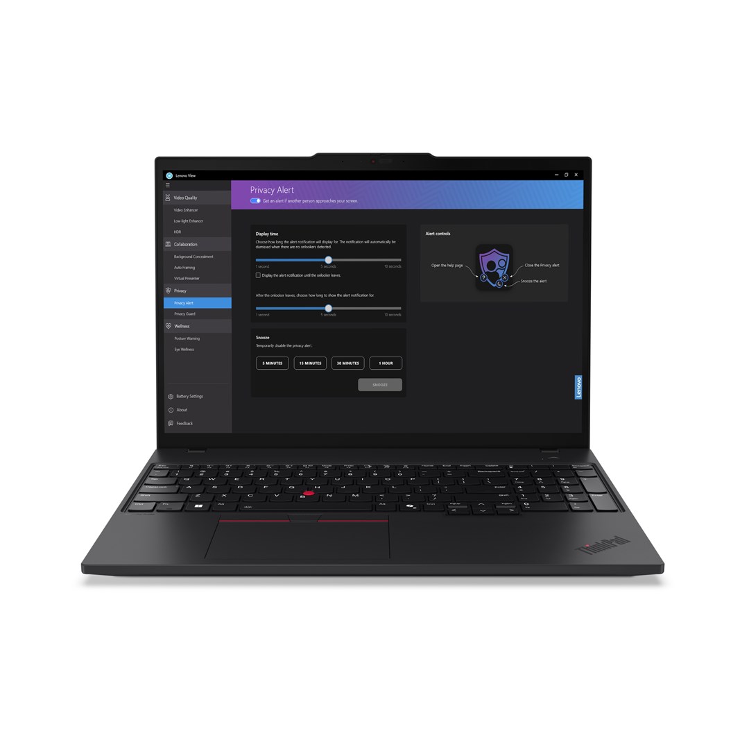 Lenovo ThinkPad T16 Gen 3 Intel Core Ultra 7 155U Laptop 40.6 cm (16") WUXGA 16 GB DDR5-SDRAM 512 GB SSD Wi-Fi 6E (802.11ax) Windows 11 Pro Black