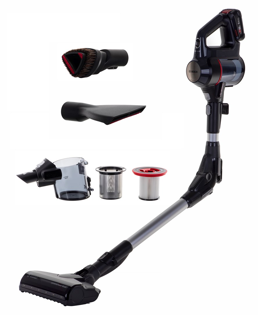 Bosch BBS712A stick vacuum/electric broom 2-in-1 stick vacuum Battery Dry Hygiene Filter Bagless 0.3 L Graphite