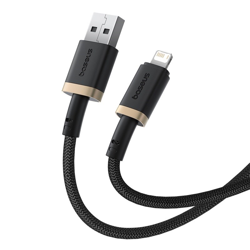 Baseus Dura Type A to IP 2.4A 2 m fast charging cable Black  Gold