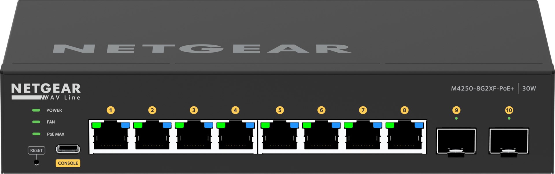 NETGEAR 8x1G PoE+ 220W and 2xSFP+ Managed Switch