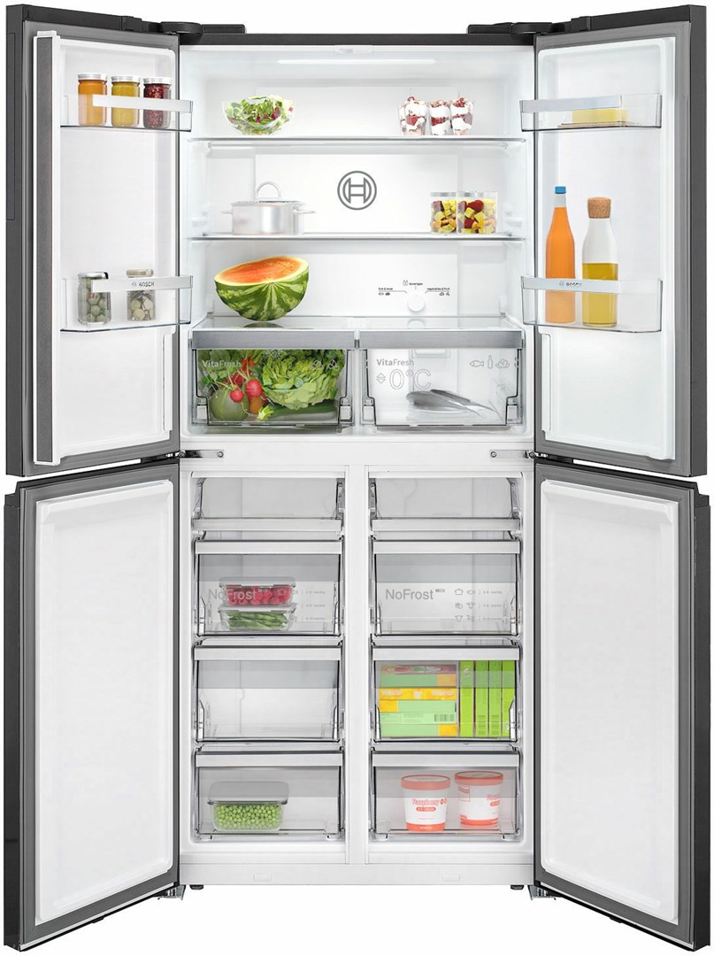 Bosch Serie 4 KMC85LBEA side-by-side refrigerator Freestanding 547 L E Black