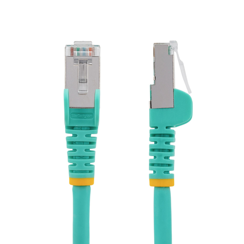 StarTech.com 7m CAT6a Ethernet Cable - Aqua - Low Smoke Zero Halogen (LSZH) - 10GbE 500MHz 100W PoE++ Snagless RJ-45 w/Strain Reliefs S/FTP Network Patch Cord