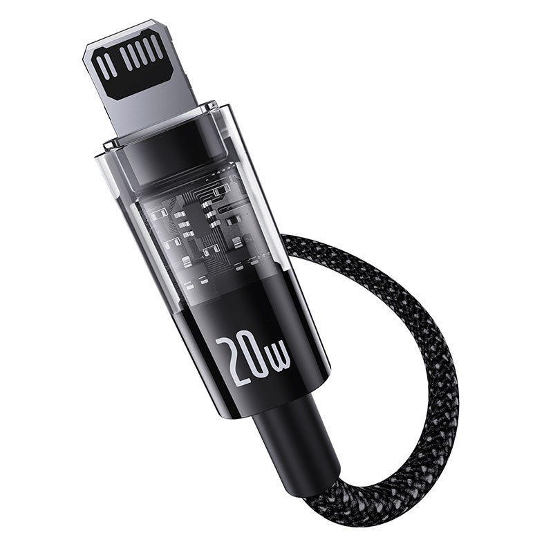 Baseus Gem USB-C to iP fast charging cable 2 m 20 W Black