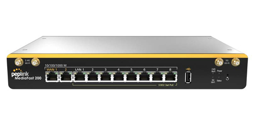 Peplink MediaFast 200 wireless router Gigabit Ethernet Dual-band (2.4 GHz / 5 GHz) Grey