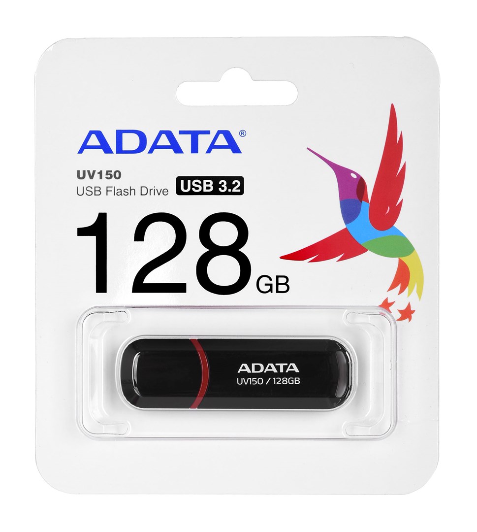 ADATA AUV150-128G-RBK USB flash drive 128 GB USB Type-A 3.2 Gen 1 (3.1 Gen 1) Black