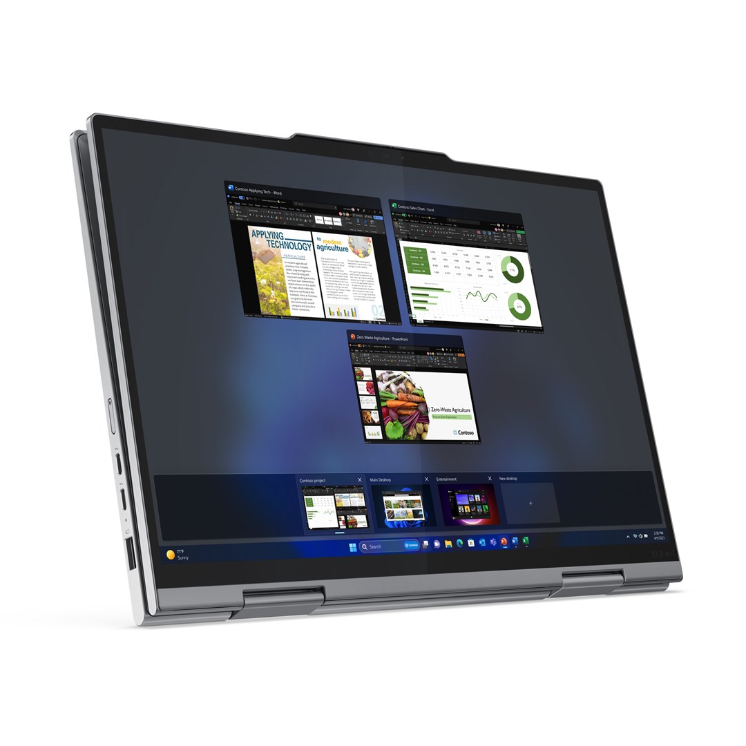 Lenovo ThinkPad X1 2-in-1 Gen 9 Intel Core Ultra 7 155U Hybrid (2-in-1) 35.6 cm (14") Touchscreen WUXGA 16 GB LPDDR5x-SDRAM 1 TB SSD Wi-Fi 6E (802.11ax) Windows 11 Pro English Grey
