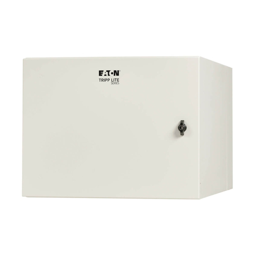 Tripp Lite SRN4G9USDP SmartRack Industrial Enclosure with Lock - NEMA 4, Wall Mount, Metal Construction, Hinged Back, 32 in. Depth, 9U, Gray