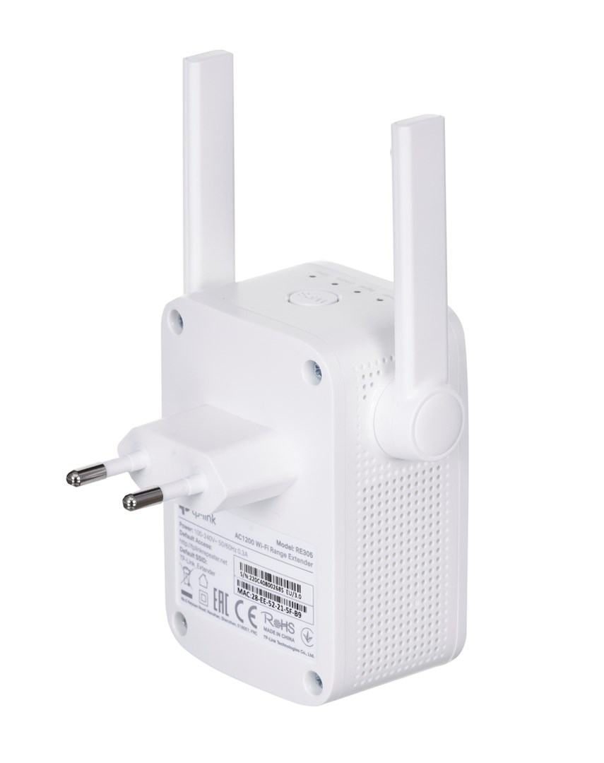 TP-Link AC1200 Mesh Wi-Fi Range Extender, White