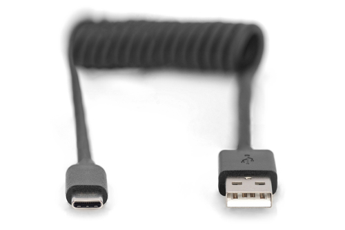 Digitus USB 2.0 - USB A to USB C Spiral Cable