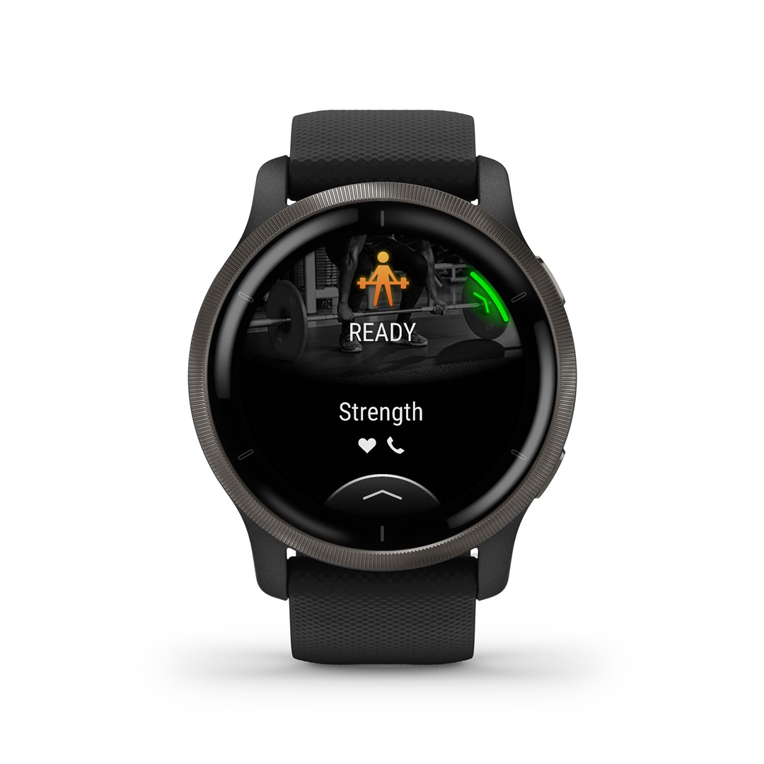 Garmin Venu 2 3.3 cm (1.3") AMOLED 45.4 mm Digital 416 x 416 pixels Touchscreen Wi-Fi GPS (satellite)
