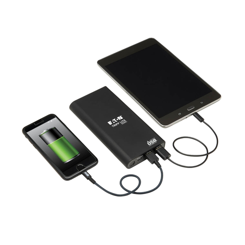 Tripp Lite UPB-20K0-2U1C Portable Charger - 2x USB-A, USB-C with PD Charging, 20,100mAh Power Bank, Lithium-Ion, USB-IF, Black