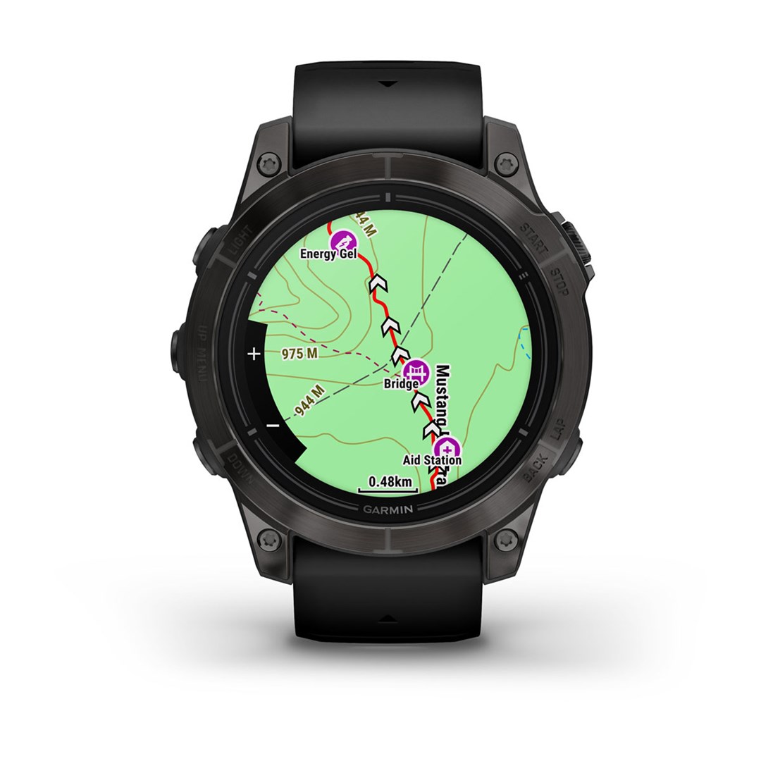 Garmin epix Pro (Gen 2) Sapphire Edition 3.3 cm (1.3") AMOLED 47 mm Digital 416 x 416 pixels Touchscreen Black Wi-Fi GPS (satellite)