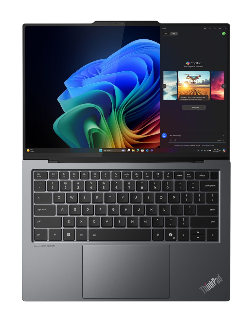 Lenovo ThinkPad X9-14 Gen 1 Copilot+ PC Intel Core Ultra 7 258V Laptop 35.6 cm (14") 2.8K 32 GB LPDDR5x-SDRAM 1 TB SSD Wi-Fi 7 (802.11be) Windows 11 Pro English Grey