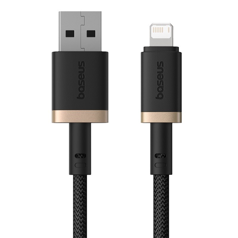 Baseus Dura Type A to IP 2.4A 2 m fast charging cable Black  Gold