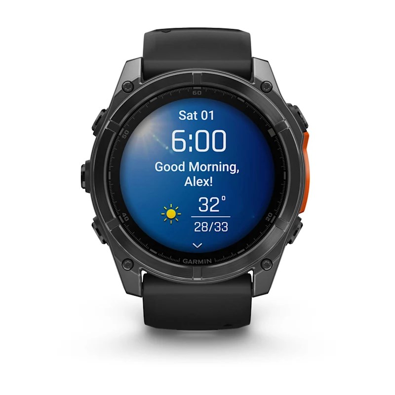Garmin Fenix 8 3.56 cm (1.4") AMOLED 51 mm Digital 454 x 454 pixels Touchscreen Titanium Wi-Fi GPS (satellite)