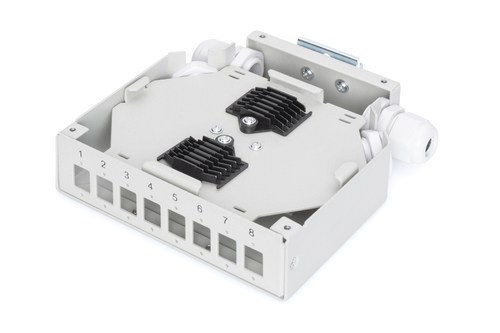 Digitus Din Rail Splice Box for 8 LC/DX couplers