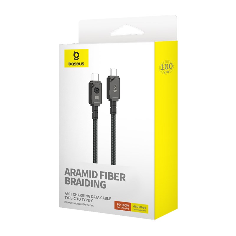 Baseus Unbreakable USB cable 1 m USB C Black