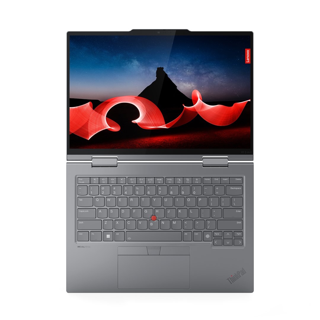 Lenovo ThinkPad X1 2-in-1 Gen 9 Intel Core Ultra 7 155U Hybrid (2-in-1) 35.6 cm (14") Touchscreen WUXGA 16 GB LPDDR5x-SDRAM 1 TB SSD Wi-Fi 6E (802.11ax) Windows 11 Pro English Grey