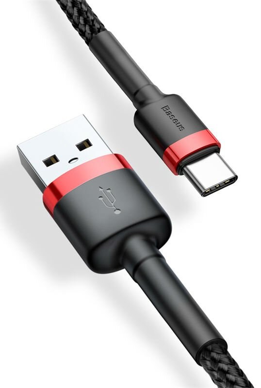 Baseus Cafule USB cable 2 m USB A USB C Black, Red