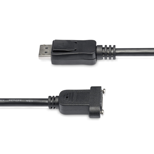 StarTech.com 3ft (1m) Panel Mount DisplayPort Cable - 4K x 2K - DisplayPort 1.2 Extension Cable Male to Female - DP Video Extender Cord with Panel Mount DP Connector - DP Monitor Cable