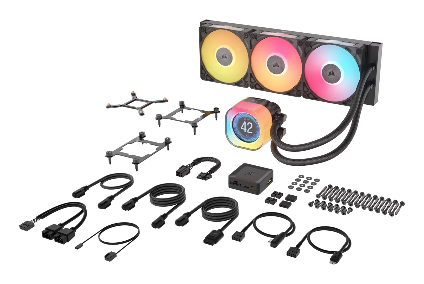 Corsair iCUE LINK TITAN 360 RX LCD Processor Air cooler 12 cm Black 1 pc(s)