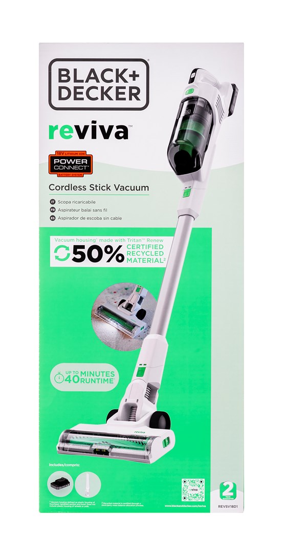 Black & Decker REVSV18D1 stick vacuum/electric broom 2-in-1 stick vacuum Battery Dry Bagless 0.5 L 36 W Green  White 2 Ah